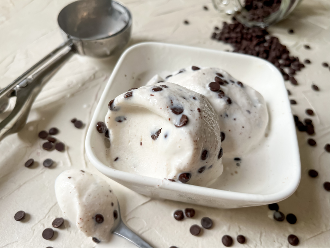 Idea gelato light: gelato stracciatella